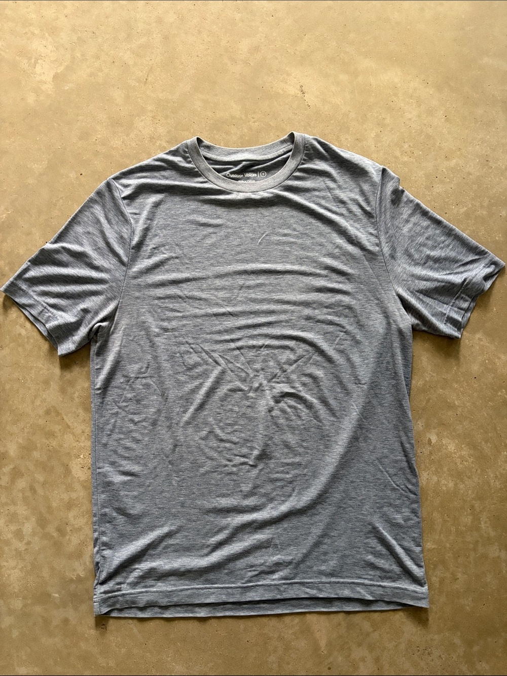 Outdoor Voices  Grey Crew Neck T-Shirt - Men's